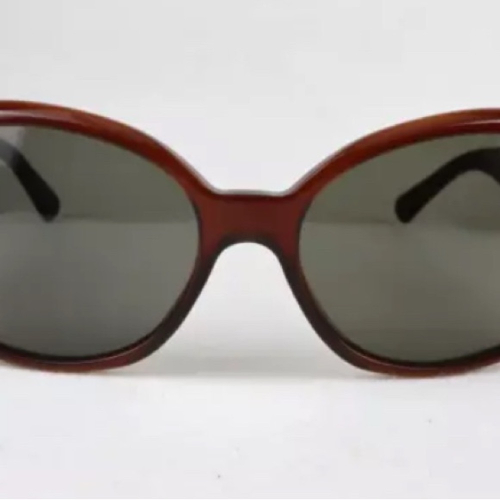 CHANEL Sunglasses-Brown Frame Black Camellia on arms-EUC COA & Chanel box - Picture 4 of 12